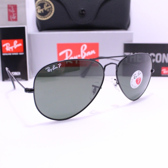  LAST ONE   RAYBAN 3025 002/58 POLARIZED BLACK - Picture 2 of 8